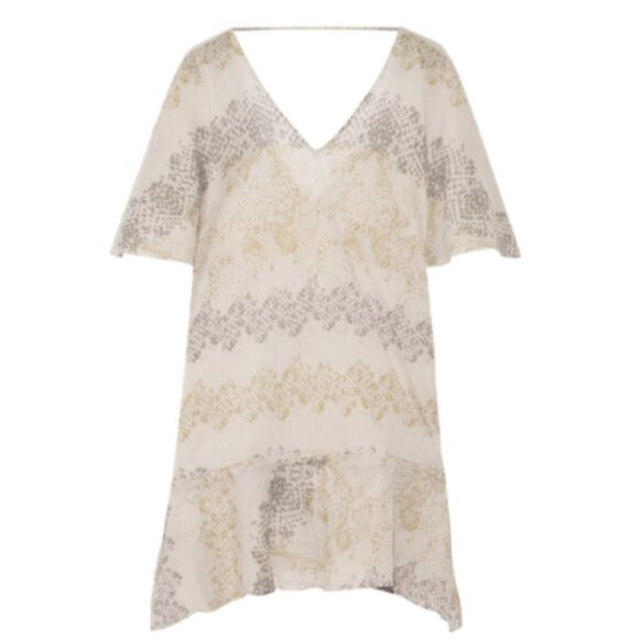 NWT Vix by Paula Hermanny Angel Print Caftan Swimsuit Coverup Sz. M - Picture 3 of 3